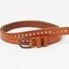 FatFace Skinny Brown Lazer Cut Heart Belt -Fashion Women D64466s