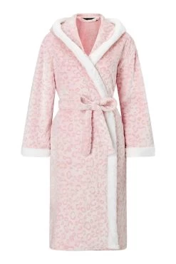 Ann Summers Pink Leopard Fluffy Robe -Fashion Women D65050s4