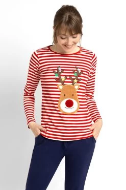 Jojo Maman Bebe JoJo Maman Bébé Women's Reindeer Pyjama Set -Fashion Women D66847s4