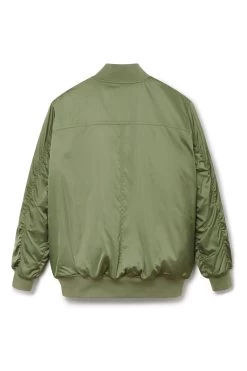 Another Sunday Green Oversized Bomber Jacket -Fashion Women D67593s6