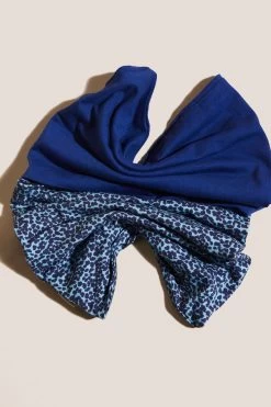 White Stuff Blue Versatile Jersey Roll Scarves 2 Pack -Fashion Women D68842s2