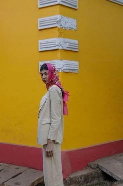 Monsoon Red Ikat Silk Beach Scarf -Fashion Women D69451s3