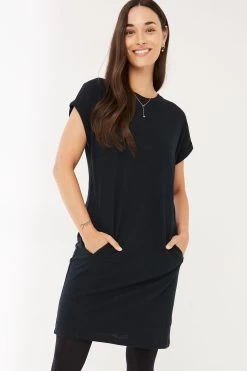 FatFace Iris Black Jersey Dress