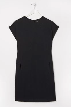 FatFace Iris Black Jersey Dress -Fashion Women D69774s4