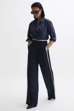 Reiss Lina High Rise Wide Leg Trousers