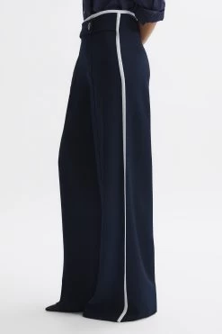 Reiss Lina High Rise Wide Leg Trousers -Fashion Women D70 163s3