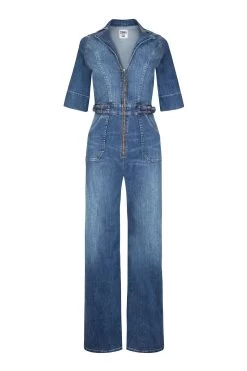 Donna Ida Cassandra Denim Flared Jumpsuit -Fashion Women D70662s8