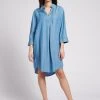 U.S. Polo Assn. Womens Blue Chambray Tunic Dress -Fashion Women D70899s