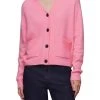 Whistles Pink Stella Pocket Cardigan -Fashion Women D74346s