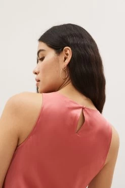 Paige Pink Aurem Silk Maxi Dress -Fashion Women D74358s4