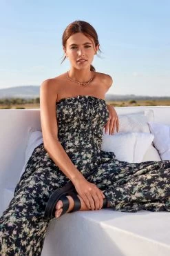 Next Shirred Bandeau Jumpsuit 10 Next Shirred Bandeau Jumpsuit -Fashion Women D75123s2