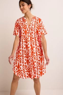 Next Linen Mix Kaftan Mini Dress