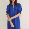 Phase Eight Blue Candice Zip Dress -Fashion Women D78488s