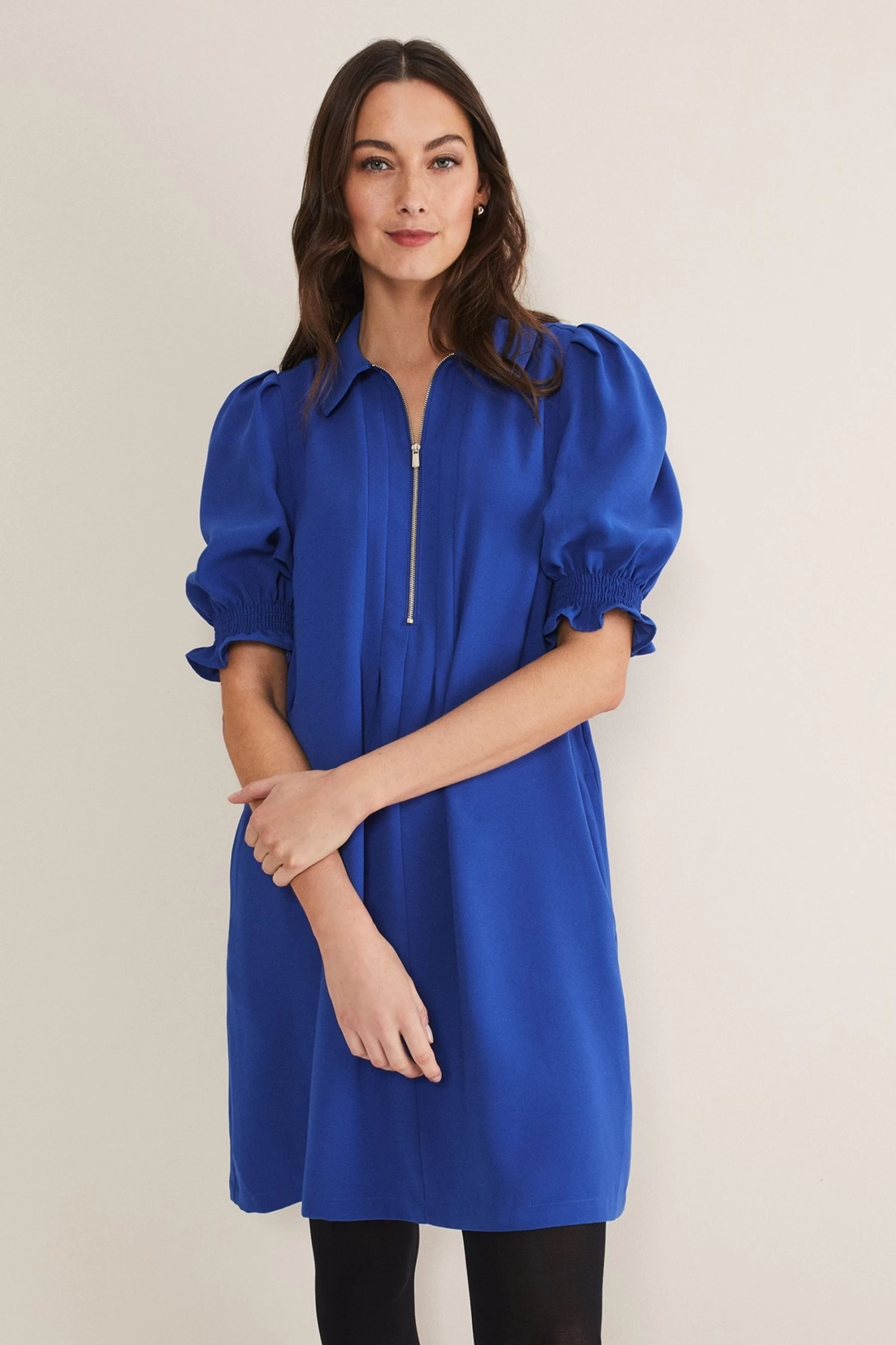Phase Eight Blue Candice Zip Dress 3 Phase Eight Blue Candice Zip Dress