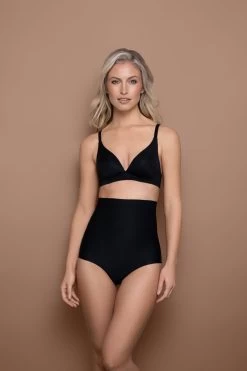 Bye Bra Black Sculpting Mid Waist Briefs