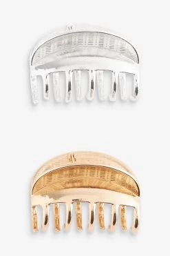 Next Gold/Silver 2 Pack Hair Claw Clips