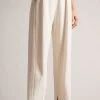 Ted Baker Cream Kllarat Tailored Barrel Leg Trousers -Fashion Women D87194s