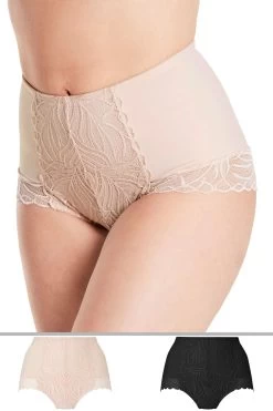 Simply Be Black Magisculpt Firm Control Briefs 2 Pack