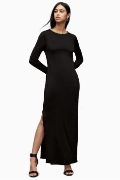 All Saints Nyx Black Maxi Dress