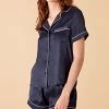 Accessorize Blue Satin Short Pyjama Set -Fashion Women D90740s