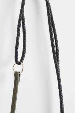 Oliver Bonas Black Matila Plait Cross-body Bag -Fashion Women D94017s5