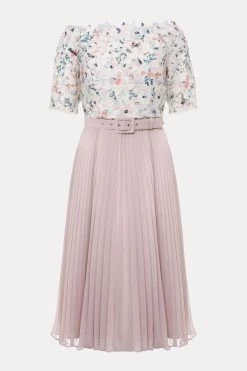 Phase Eight Cream Petite FFranky Lace Bardot Dress -Fashion Women D96178s6