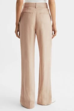 Reiss Hollie Wide Leg Linen Trousers 11 Reiss Hollie Wide Leg Linen Trousers -Fashion Women D98245s5