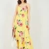 Yumi Oversized Floral Maxi Dress -Fashion Women K02211s