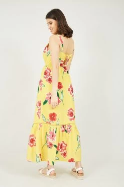 Yumi Oversized Floral Maxi Dress -Fashion Women K02211s3