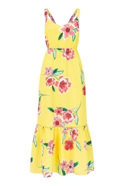 Yumi Oversized Floral Maxi Dress -Fashion Women K02211s4