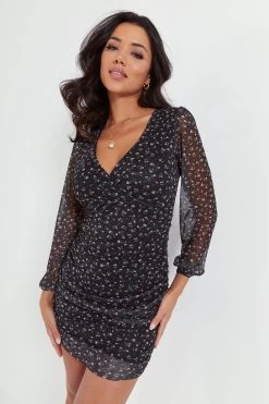 Pour Moi Ivy Mesh Bodycon Mini Dress