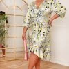 Chi Chi London Twist Front Abstract Midi Summer Dress -Fashion Women K08006s