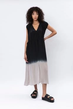 Religion Day Dress With Tied Shoulder Details And Pockets -Fashion Women K09201s4