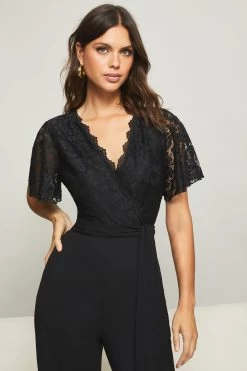 Lipsy Wrap Flutter Sleeve Jumpsuit -Fashion Women K09296s4