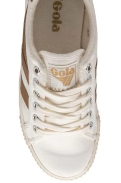 Gola Tennis Mark Cox Canvas Lace-Up Trainers -Fashion Women K23026s4