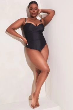 Lipsy Ruched Spa Tummy Control Swimsuit