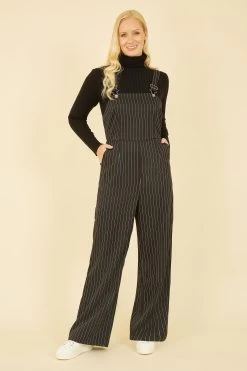 Yumi Pinstripe Dungaree Jumpsuit