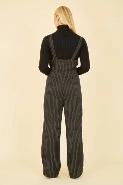 Yumi Pinstripe Dungaree Jumpsuit -Fashion Women K28988s3