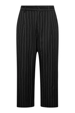 Yours Curve Pin Stripe Dad Trouser -Fashion Women K30111s3
