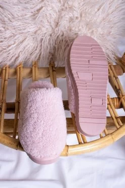 Pretty You London Shearling Sheepskin Mule Slipper Jude -Fashion Women K35365s3