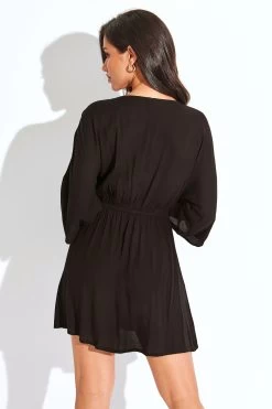 Pour Moi Ecovero Cut Out Crinkle O Ring Cover Up -Fashion Women K35375s3