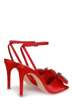 Linzi Laine Stiletto Heeled Sandal With Double Bow Embellishment -Fashion Women K35381s4