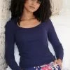 Pour Moi Rib Jersey Long Sleeve Top -Fashion Women K35545s