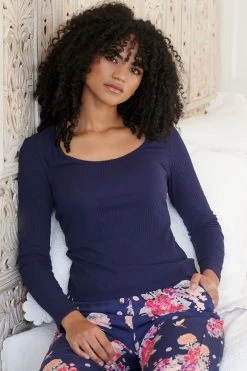 Pour Moi Rib Jersey Long Sleeve Top