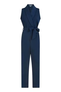 Yumi Satin Wrap Front Jumpsuit -Fashion Women K35949s5