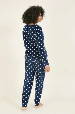 Yumi Super Soft Spot Fleece Pyjamas -Fashion Women K35952s4