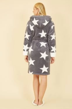 Yumi Super Spoft Star Dressing Gown -Fashion Women K35964s4