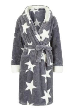 Yumi Super Spoft Star Dressing Gown -Fashion Women K35964s5