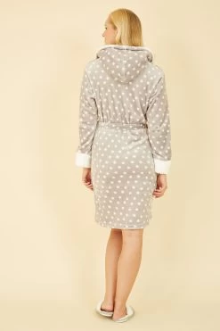 Yumi Soft Star Fleece Dressing Gown -Fashion Women K35970s3