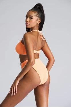 South Beach Textured Bandeau Bikini Set -Fashion Women K35989s4